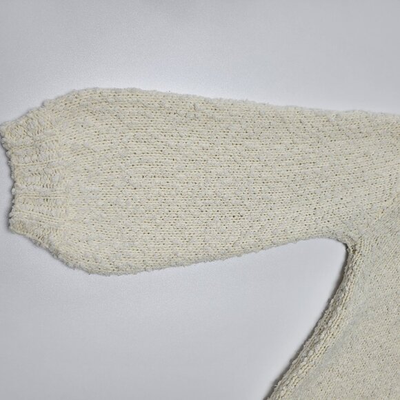 Altar’d State Sydney Cream Popcorn Pullover Oversized Knit V-Neck Size Large - Picture 10 of 10